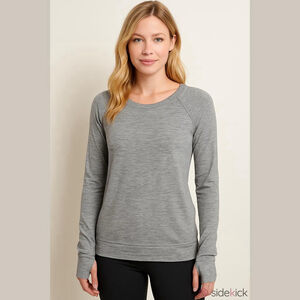 Athleta Gray Studio Cinch Long Sleeve Sweatshirt Size Medium